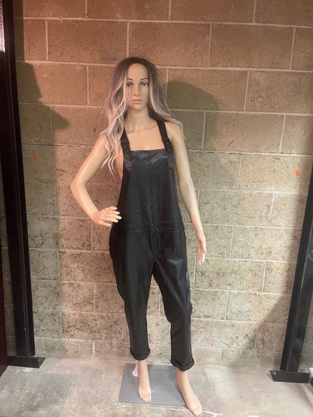 David Lerner Woman Leather Overall Sz Small